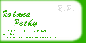 roland petky business card